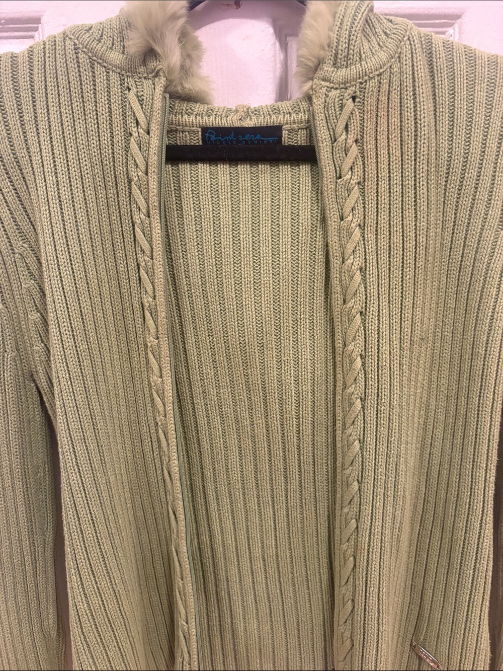 Point Zero Light Green Ribbed Zip-Up Cardigan - Picture 5 of 5
